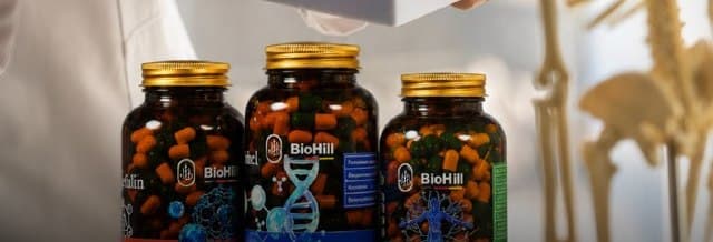 BioHill kompleksi — tabiiy kapsulali uch shisha idish